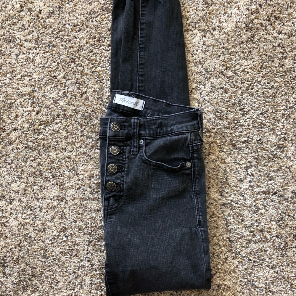 Madewell faded black skinny jeans